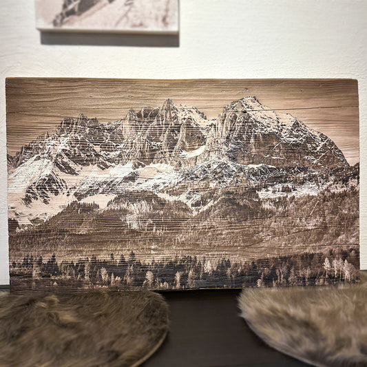 Altholzbild "Wilder Kaiser"