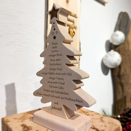 Weihnachtsbaum mit Spruch
