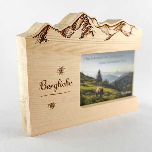 Zirbenholz-Bilderrahmen mit Gravur - Ellmauer Zirbenwelt