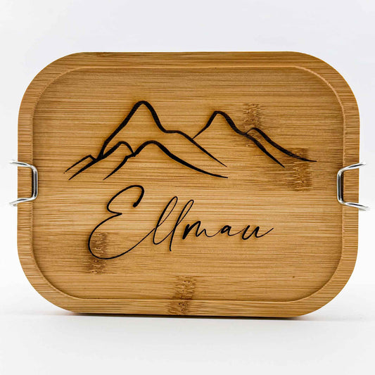 Lunchbox mit Holzdeckel "bergsüchtig" - Ellmauer Zirbenwelt