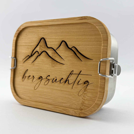 Lunchbox mit Holzdeckel "bergsüchtig" - Ellmauer Zirbenwelt