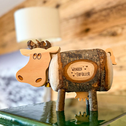 Zirbenfigur "Wunscherfüller" Kuh - Ellmauer Zirbenwelt