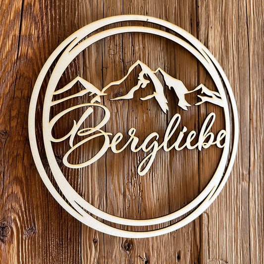 Deko-Loops aus Holz "Bergliebe"