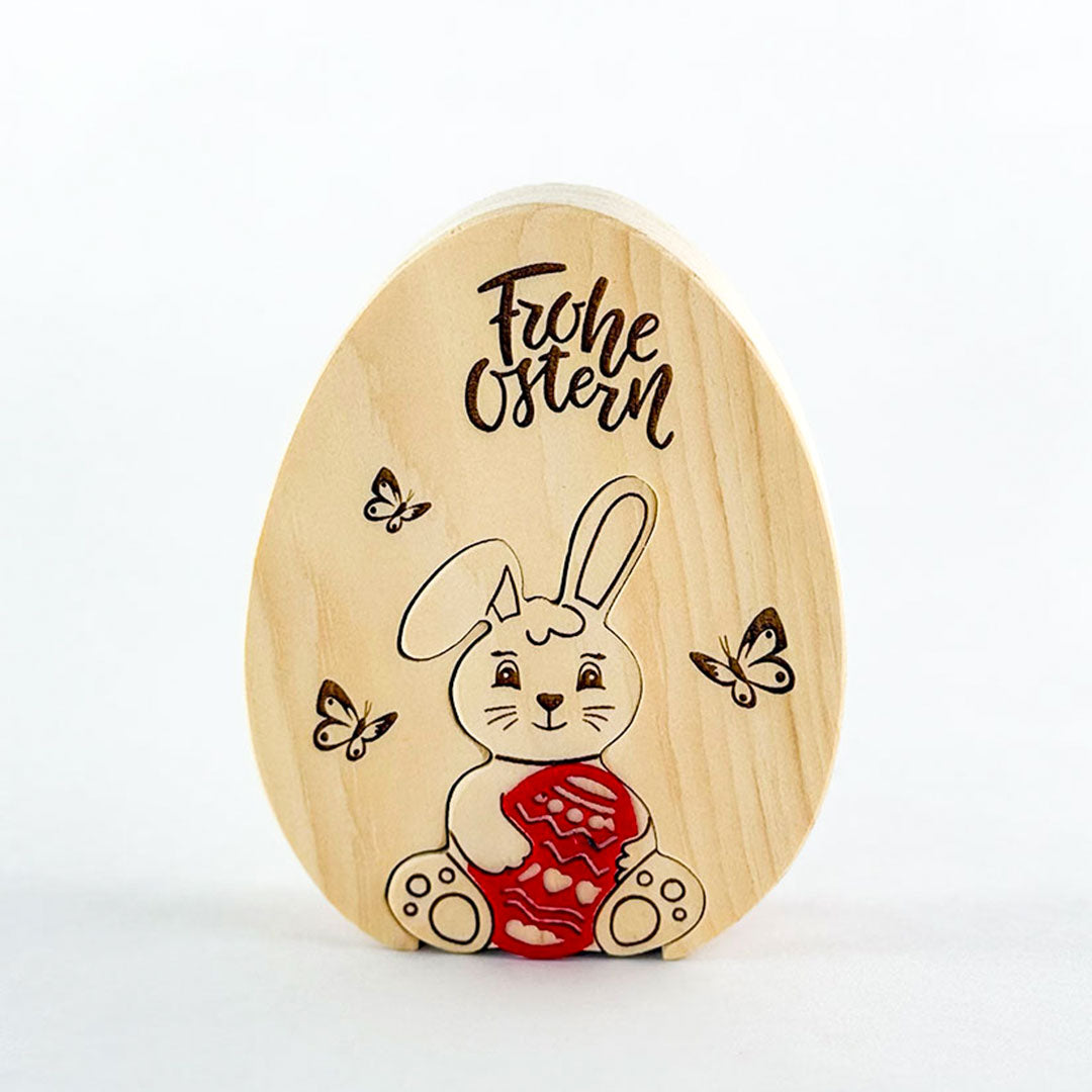 Osterei mit 3D-Osterhase & Schmetterlingen - Ellmauer Zirbenwelt