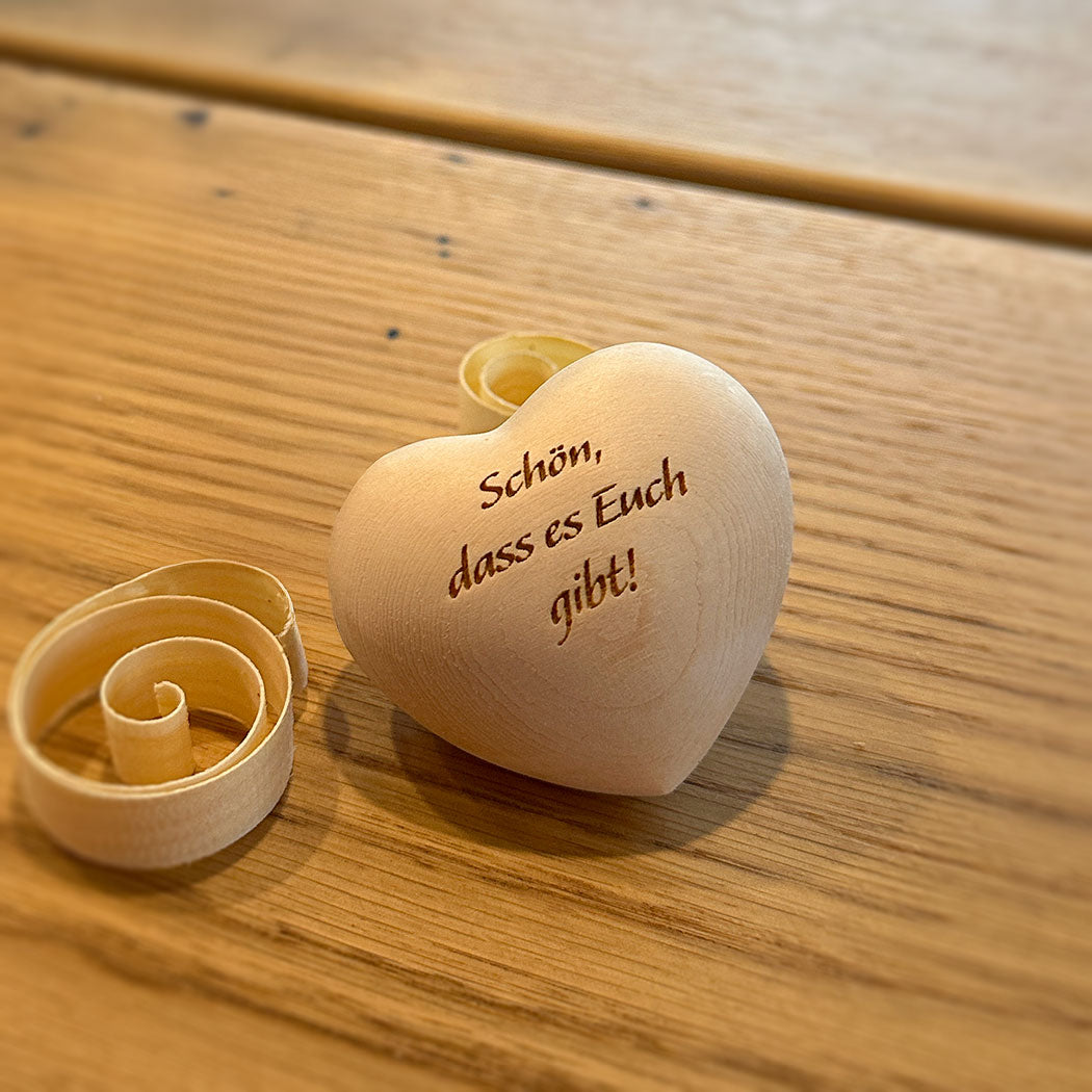 Zirbenherzchen "Schön, dass es Euch gibt"