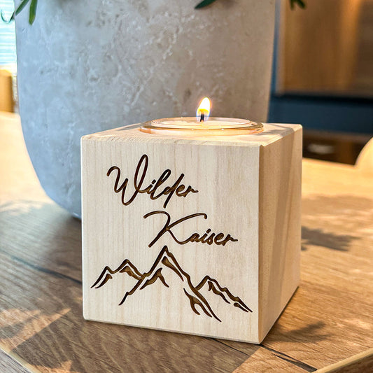 Zirben-Teelicht "Wilder Kaiser"