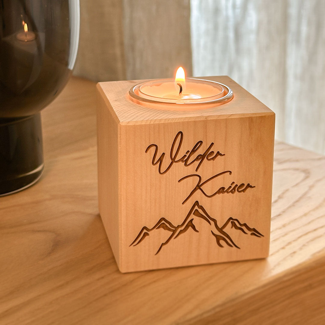 Zirben-Teelicht "Wilder Kaiser"