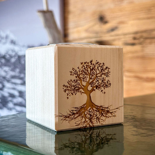 Zirben-Teelicht "Baum des Lebens" - Ellmauer Zirbenwelt