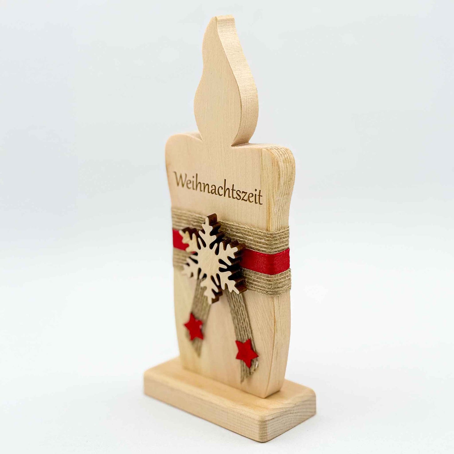 Deko-Weihnachtskerze aus Zirbenholz - Ellmauer Zirbenwelt