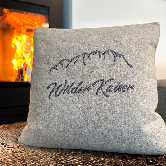 "Wilder Kaiser" Designkissen Anthrazit