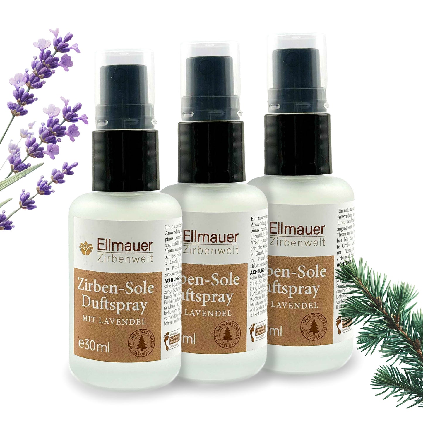 3er Set Zirben-Sole Duftspray