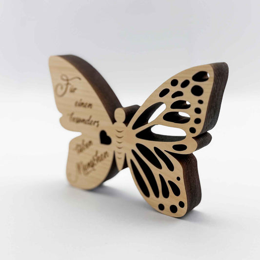 Zirbenfigur "Schmetterling" mit Gravur - Ellmauer Zirbenwelt