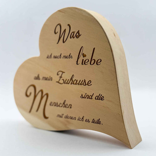 Zirbenherz mit Gravur "Was ich noch mehr liebe ..." - Ellmauer Zirbenwelt