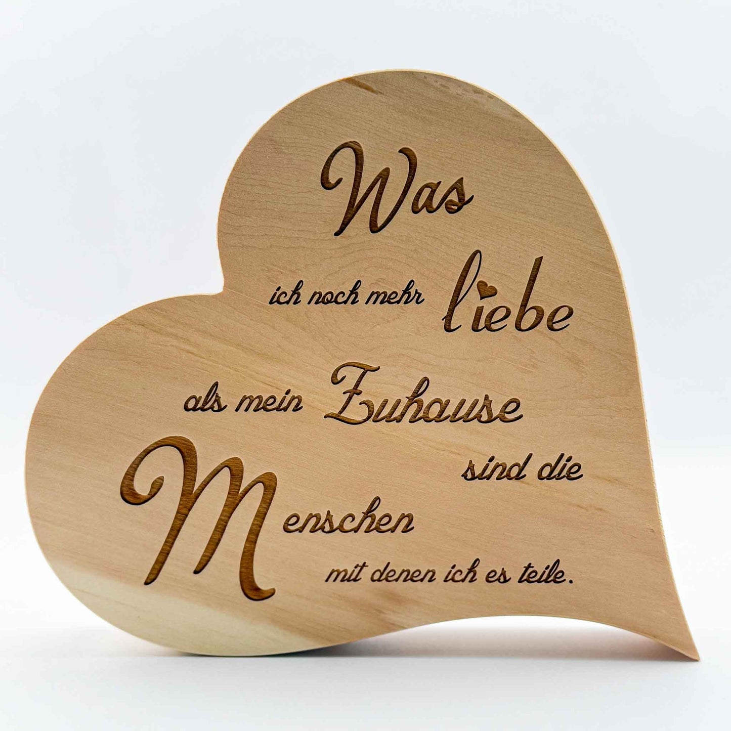 Zirbenherz mit Gravur "Was ich noch mehr liebe ..." - Ellmauer Zirbenwelt