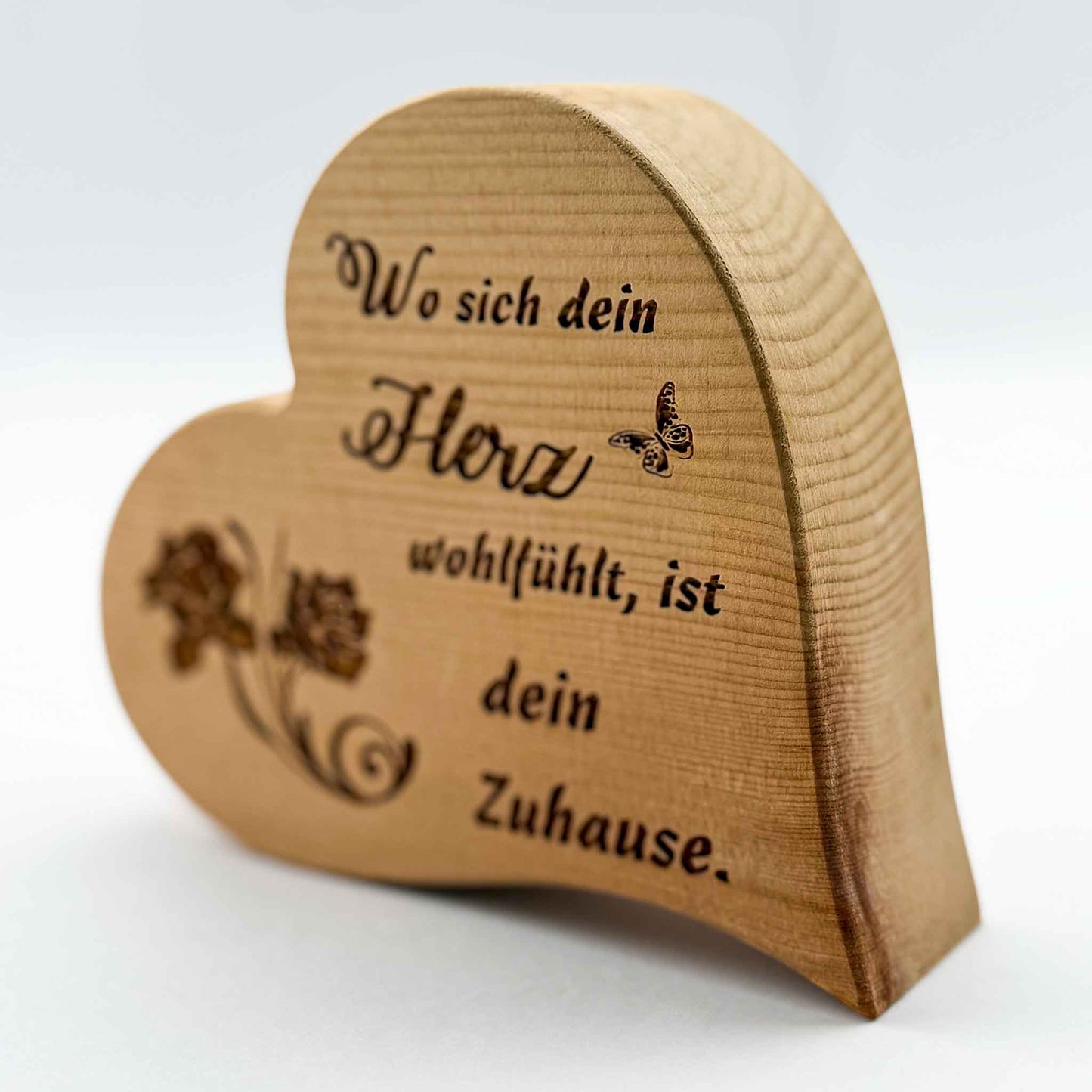 Zirbenherz mit Gravur "Wo sich dein Herz ..." - Ellmauer Zirbenwelt