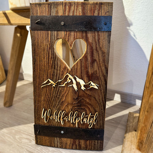 Fensterladen aus Altholz „Wohlfühlplatzl“