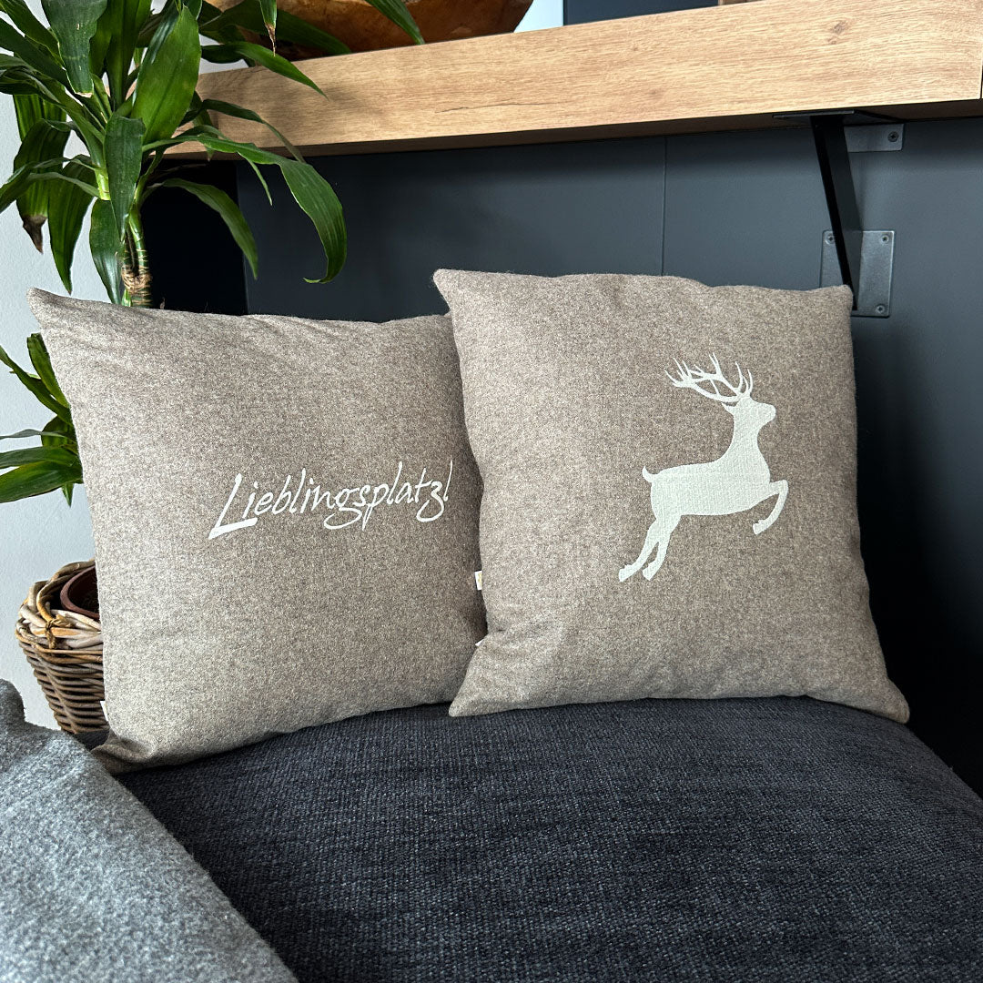 2er Set Taupe "Lieblingsplatzl"