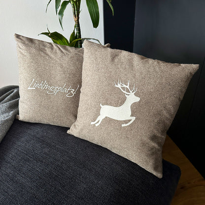 2er Set Taupe "Lieblingsplatzl"