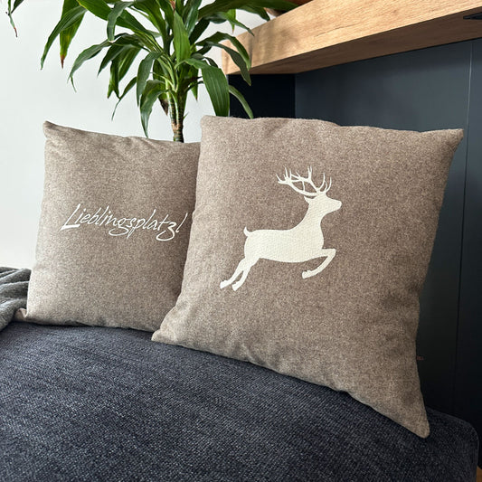 2er Set Taupe "Lieblingsplatzl"