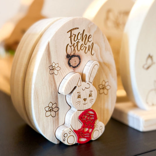 Osterei mit 3D-Osterhase & Schmetterlingen - Ellmauer Zirbenwelt