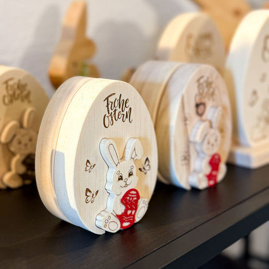 Osterei mit 3D-Osterhase & Blumen - Ellmauer Zirbenwelt