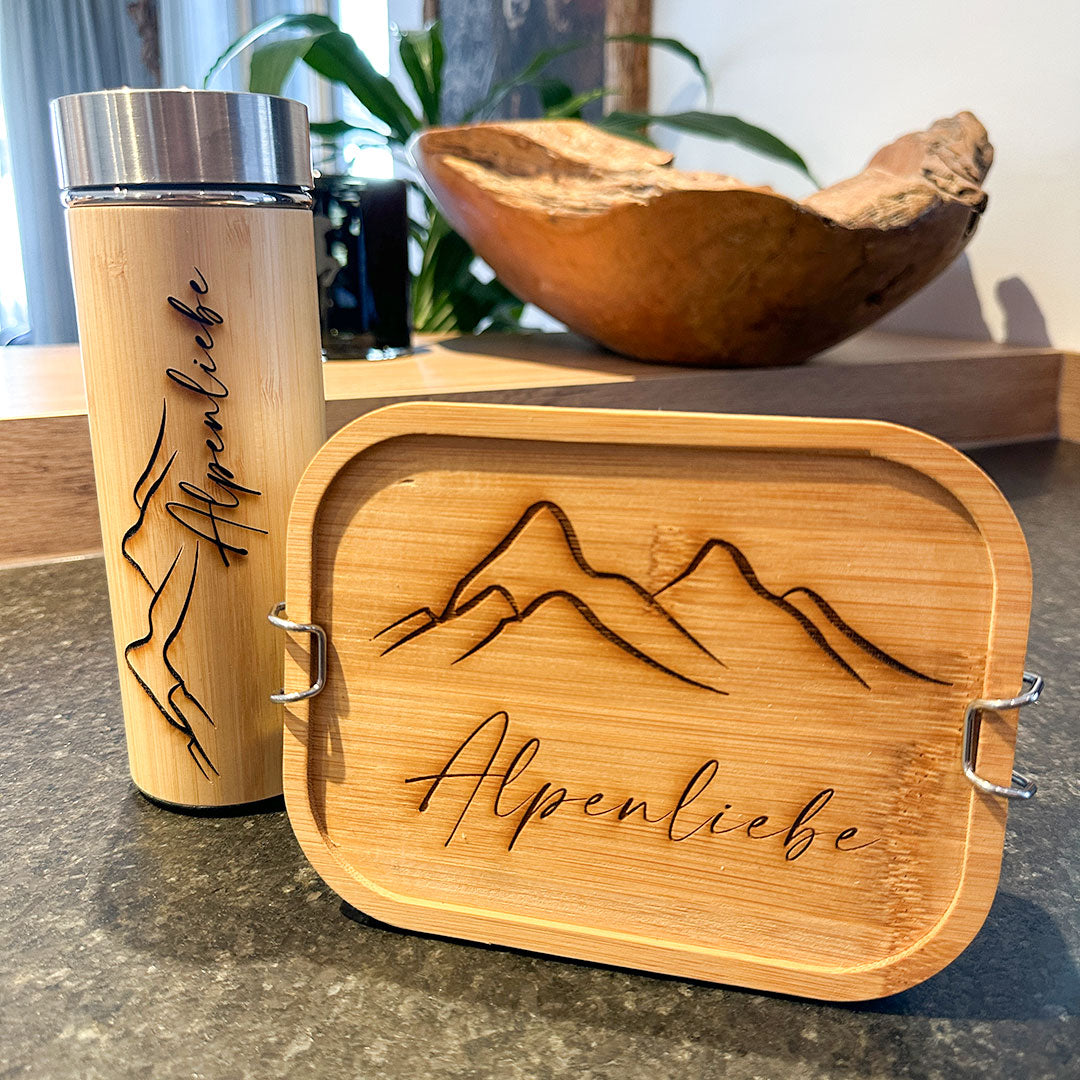Edelstahl Trinkflasche "Alpenliebe"