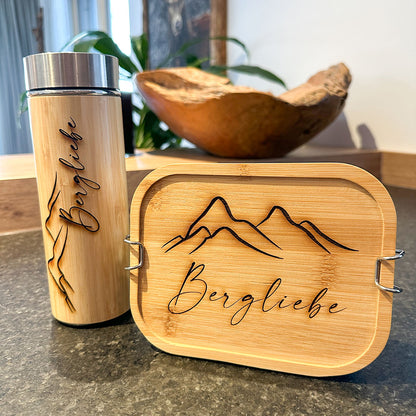 Edelstahl Trinkflasche "Bergliebe"