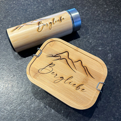 Edelstahl Trinkflasche "Bergliebe"