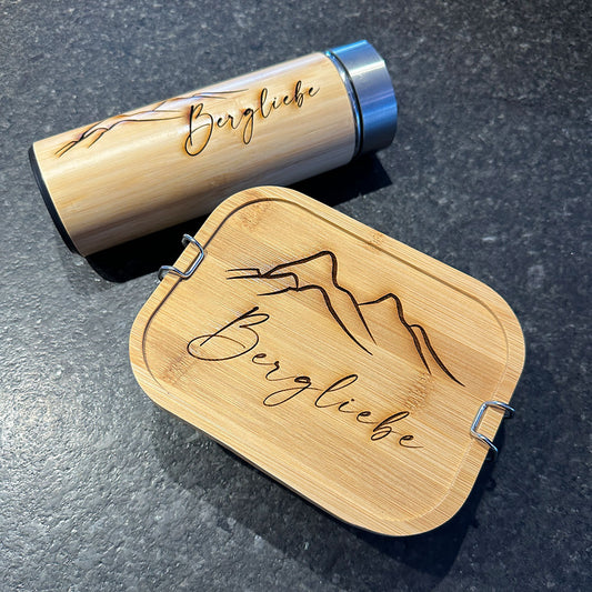 Edelstahl Trinkflasche "Bergliebe"