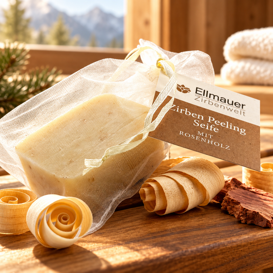 Zirben-Peeling-Seife mit Rosenholz 80g