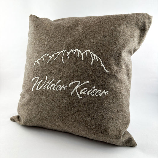 "Wilder Kaiser" Designkissen Taupe