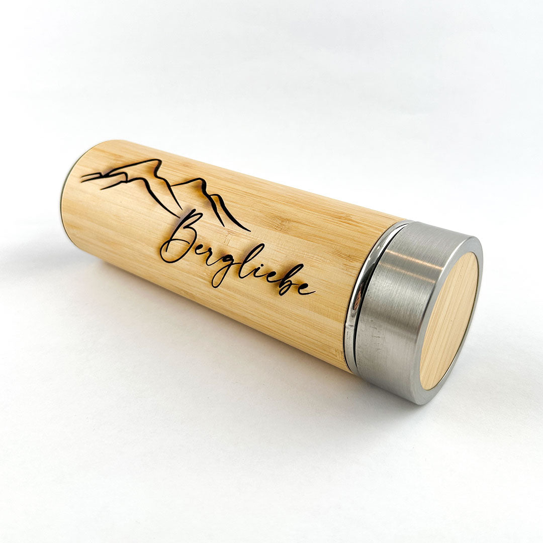 Edelstahl Trinkflasche "Bergliebe"