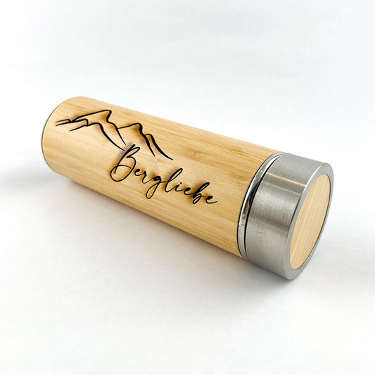 Edelstahl Trinkflasche "Bergliebe"