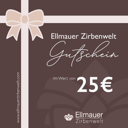 Ellmauer Zirbenwelt Geschenkgutschein