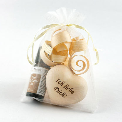 ZirbenHerzchen-Set "Ich liebe dich"