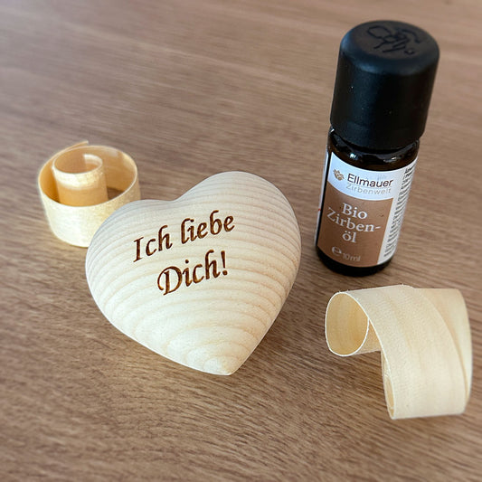ZirbenHerzchen-Set "Ich liebe dich"