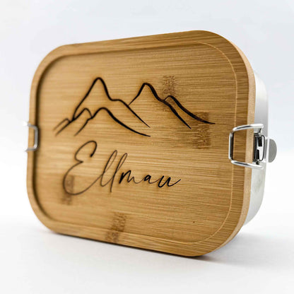 Jausenbox mit Holzdeckel "Alpenliebe"