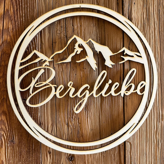 Deko-Loops aus Holz "Bergliebe"