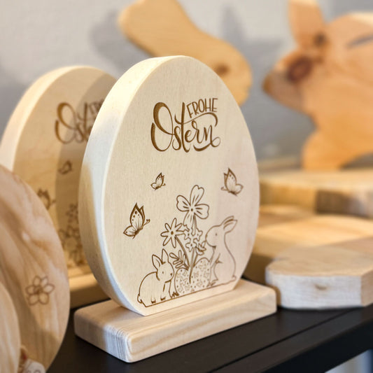 Osterei aus Zirbenholz – Frühlingshafte Osterdekoration - Ellmauer Zirbenwelt
