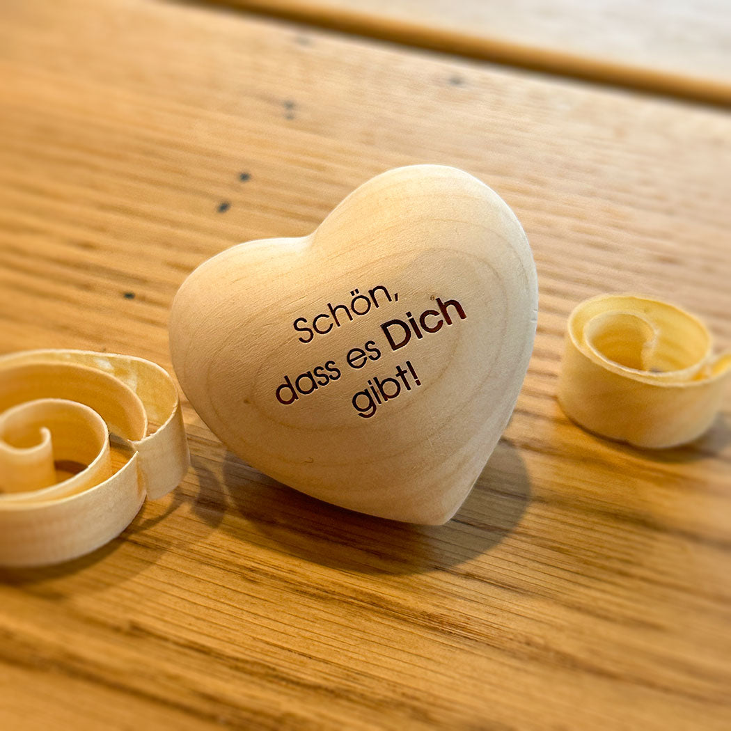 ZirbenHerz - Set "Schön, dass es Dich gibt." - Ellmauer Zirbenwelt