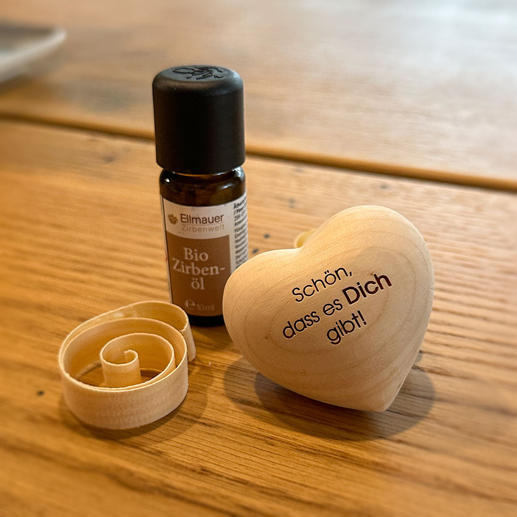 ZirbenHerz - Set "Schön, dass es Dich gibt." - Ellmauer Zirbenwelt