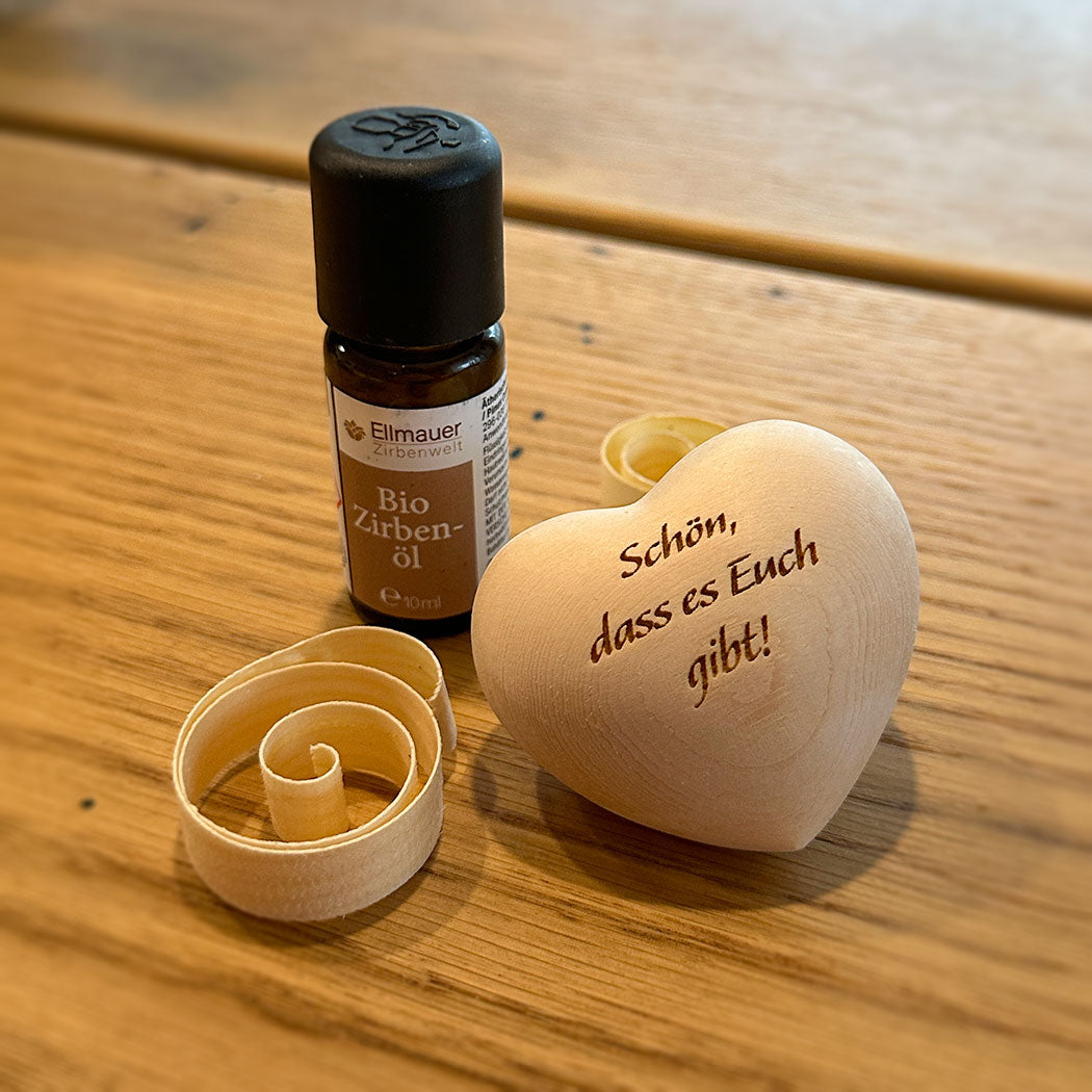 Zirbenherzchen "Schön, dass es Euch gibt"