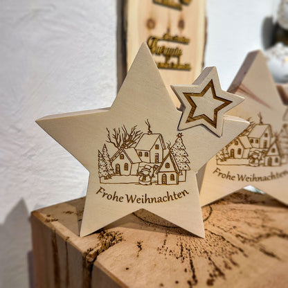 Weihnachtsstern mit Motiv - Ellmauer Zirbenwelt
