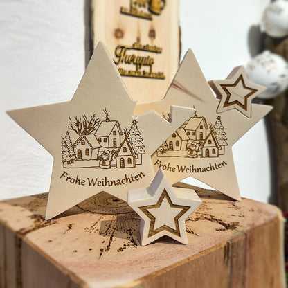 Weihnachtsstern mit Motiv - Ellmauer Zirbenwelt