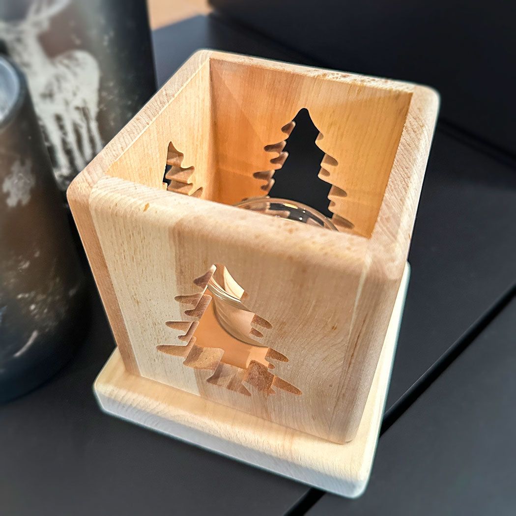 Windlicht mit Weihnachtsmotiv - Ellmauer Zirbenwelt