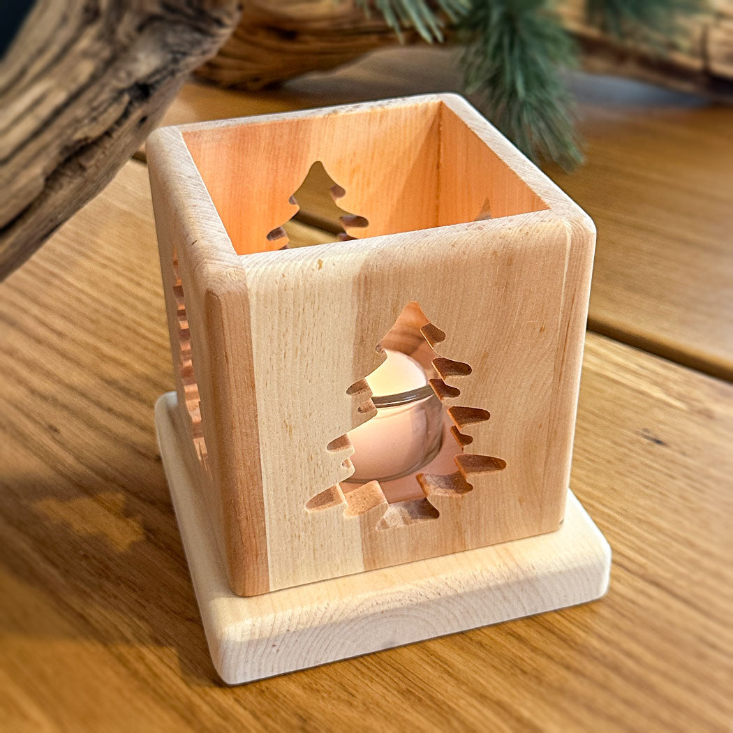 Windlicht mit Weihnachtsmotiv - Ellmauer Zirbenwelt