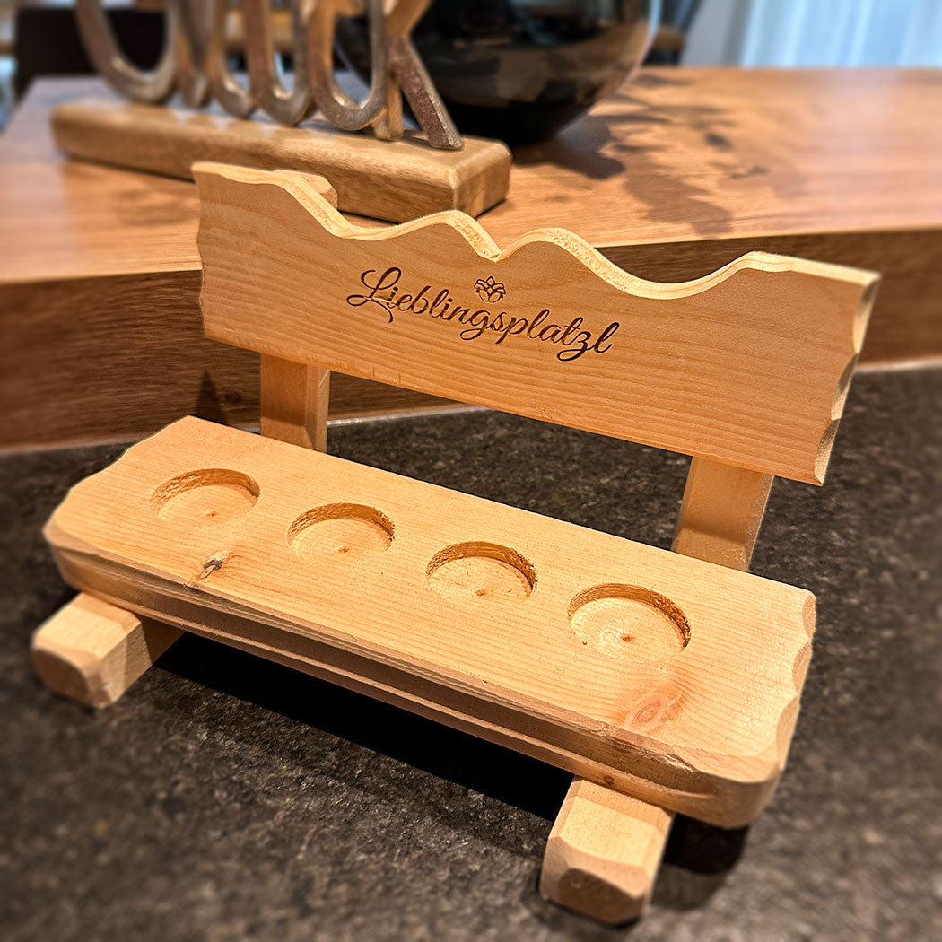 Deko-Zirbenbank "Lieblingsplatzl" - Ellmauer Zirbenwelt