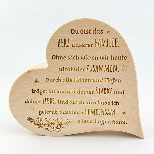 Zirbenherz "Herz unserer Familie"