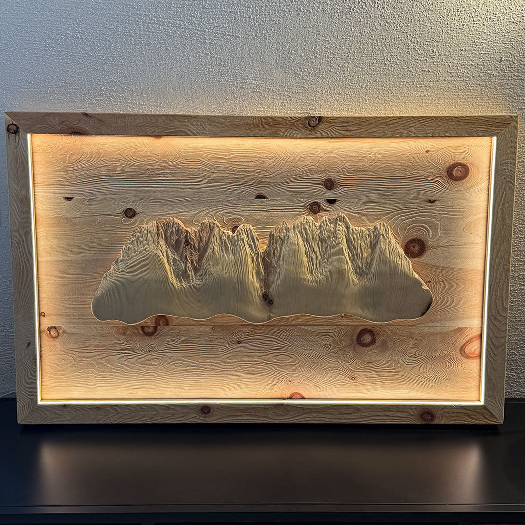 Wandbild "Wilder Kaiser“ aus Zirbenholz