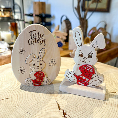 Osterhasen-Set mit Blumenmotiv